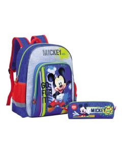 Kit de Morral Capi Mediano y Cartuchera Mickey