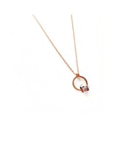 Collar DiBraun Acero Dorado con cilindro Plateado
