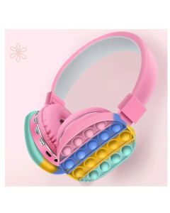 Audífonos Niñas Popit Fidget Toy Bluetooth Sd Calidad Sonido