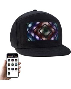 Gorra Led Pantalla Personalizable App Bluetooth DJ