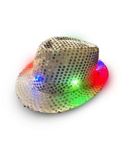 Sombrero Led Tela Hora Loca Cotillón