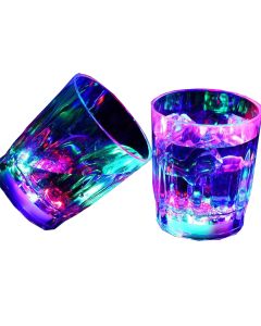 2un Vasos Shot Luces Led Hora Loca Cotillón