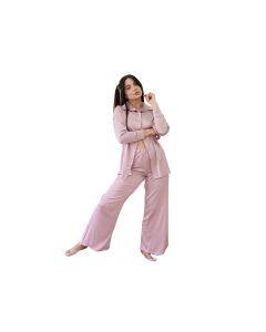 Set De Seda Pantalón Y Camisa De Botones