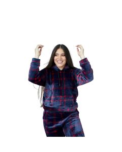 Conjunto De Mono Y Sueter De Capucha En Peluche Estampado