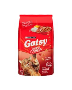 Gatsy Alimento Para Gatos Adultos Sabor A Carne Arroz Y Maíz 1Kg