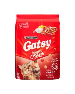 Gatsy Alimento Para Gatos Adultos Sabor A Carne Arroz Y Maíz 8Kgs