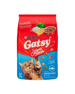 Gatsy Alimento Para Gatos Adultos Sabor A Pescado Arroz Y Espinaca 3Kgs