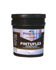 Pintura Elastomerica Pintuflex Pintugama Industrial Cuñete 4 Galones (Blanco)