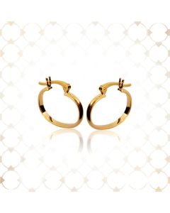 Argolla de Oro Enchapado Dorado Forma Pulida