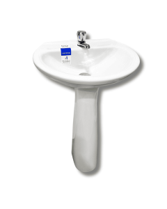 Lavamanos y Pedestal Blanco Corona Milano