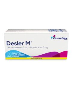 Desler M 2.5 Mg/5 Mg Desloratadina-Montelukast Ped 30 Tabl Masc