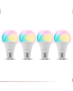 Bombillo Nexxt led inteligente WIFI 4 pack 110V A19 multicolor