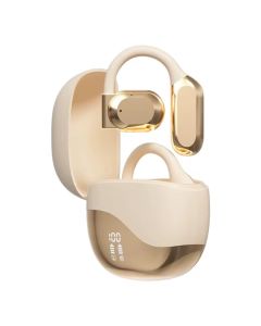 Audífonos TWS M62 Beige – BT 5.4 abiertos con 53 h de batería