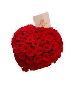 Caja Corazón 100 Rosas Naturales