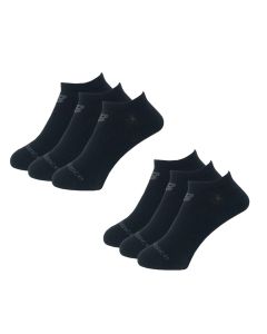 Medias Cortas New Balance Performance Cottom Flat Knit No Show 6 Pack Negro