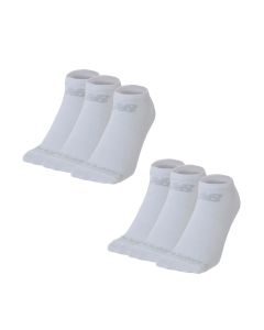 Medias Cortas New Balance Performance Cottom Flat Knit No Show 6 Pack Blanco