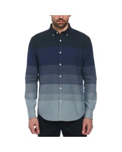 Camisa Franjas Azules Manga Larga Original Penguin