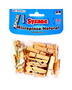 Micropinza Natural 3.5 Cm 24 Pzas