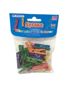 Micropinza Colores 3.5 Cm 24 Pzas