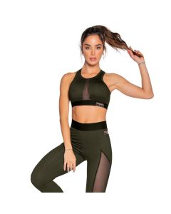 Conjunto Deportivo Con Malla Spandex Babalu Top Y Leggin Para Dama