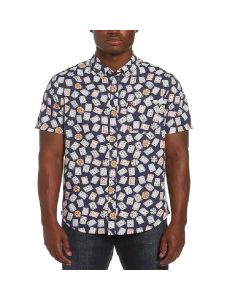 Camisa Estampada Domino Manga Corta