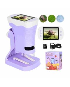 Microscopio Digital Portatil Zoom 100x Para Niños 2 En 1