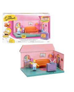 Los Simpsons Casa Diorama De La Sala Y Figura De Homero 6cm